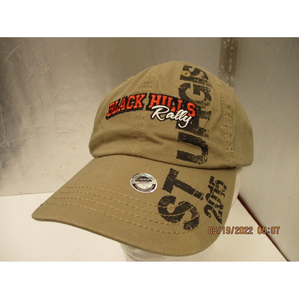 Sturgis 2015 Black Hills Rally Graphic khaki Tan Baseball Cap Hat New